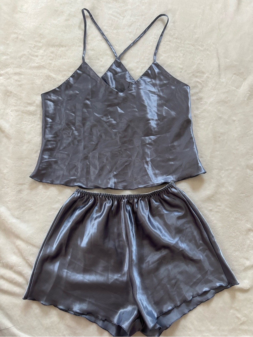 SHEIN satin pj set